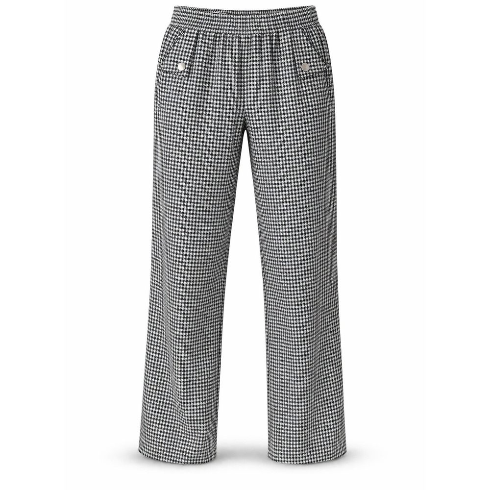 Alfred Dunner Houndstooth Pull‎ On Pants Black White Vintage Size 10 Short USA